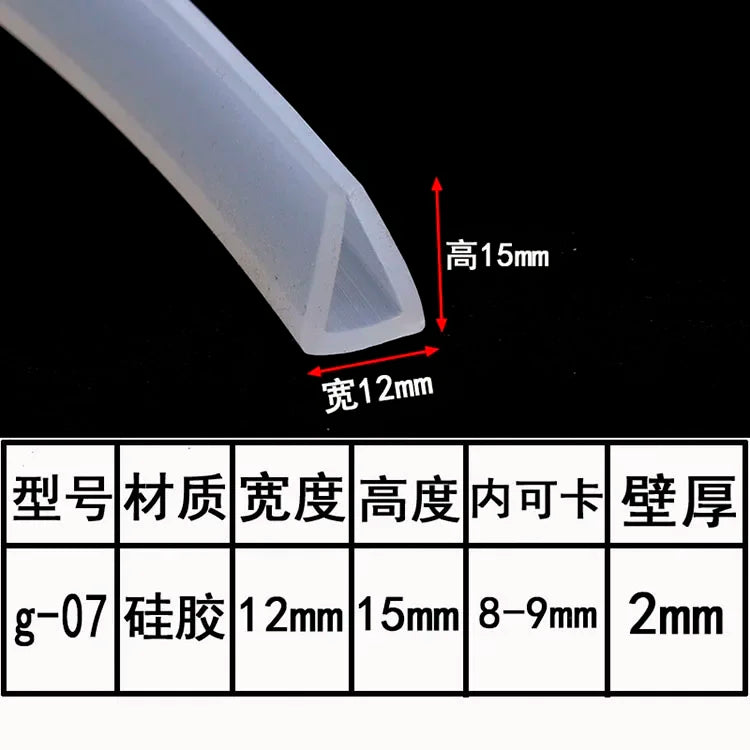 U Channel Silicone Rubber Shower Door Seal Edge Weatherstrip Trim